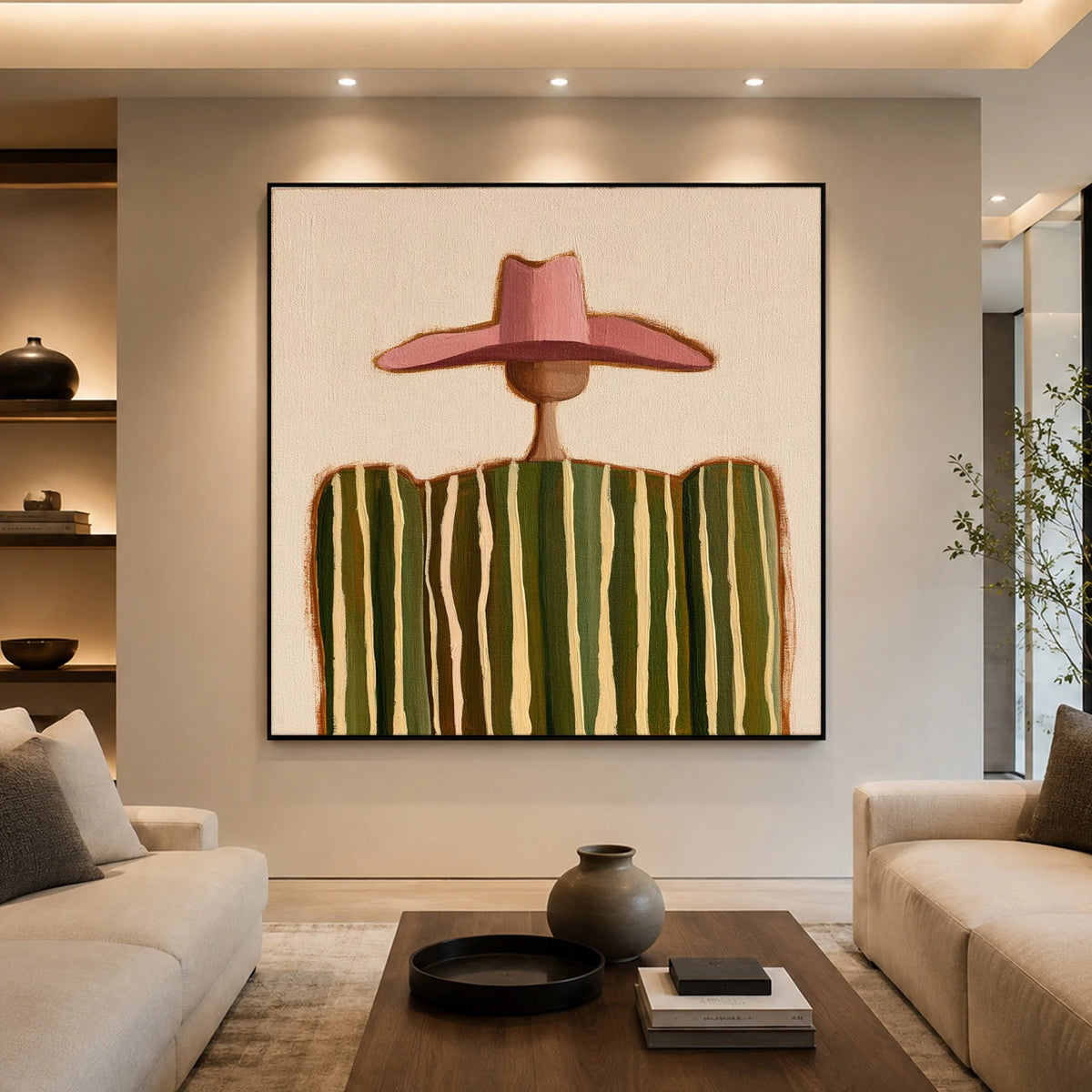 Pink Brim Rhythm — artwork in an interior setting 3