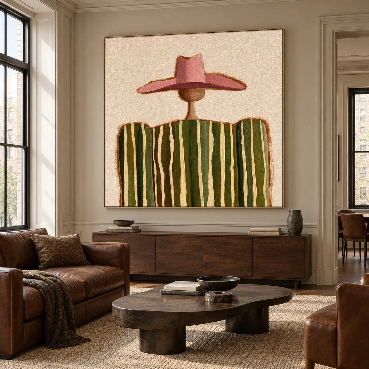 Pink Brim Rhythm — artwork in an interior setting 6