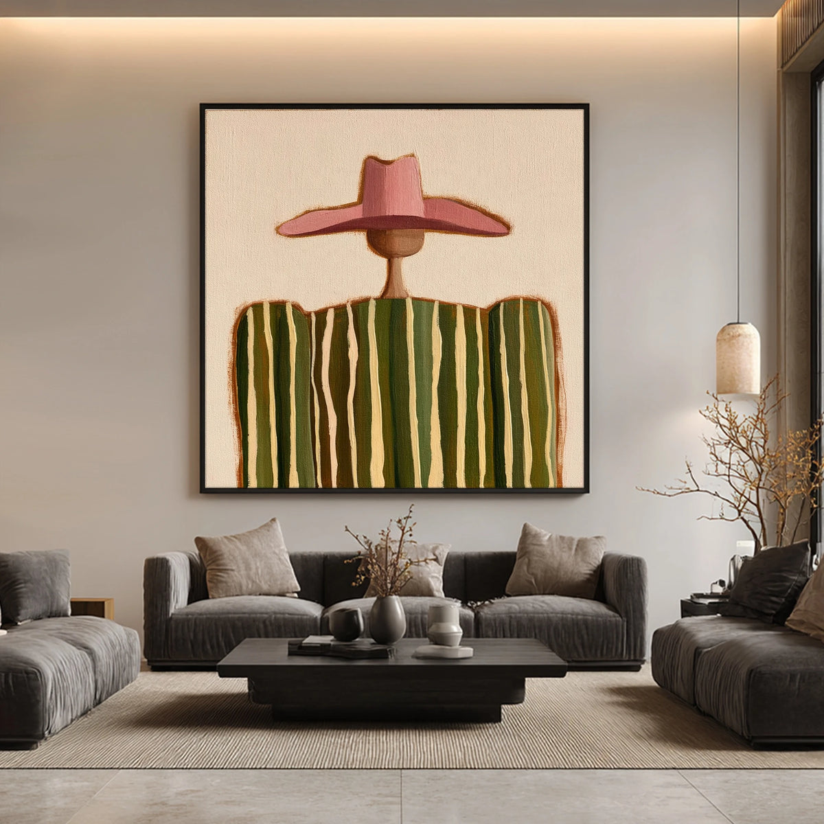Pink Brim Rhythm — artwork in an interior setting 8