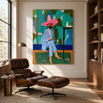 Pink Hat Garden Hour — artwork in an interior setting 5