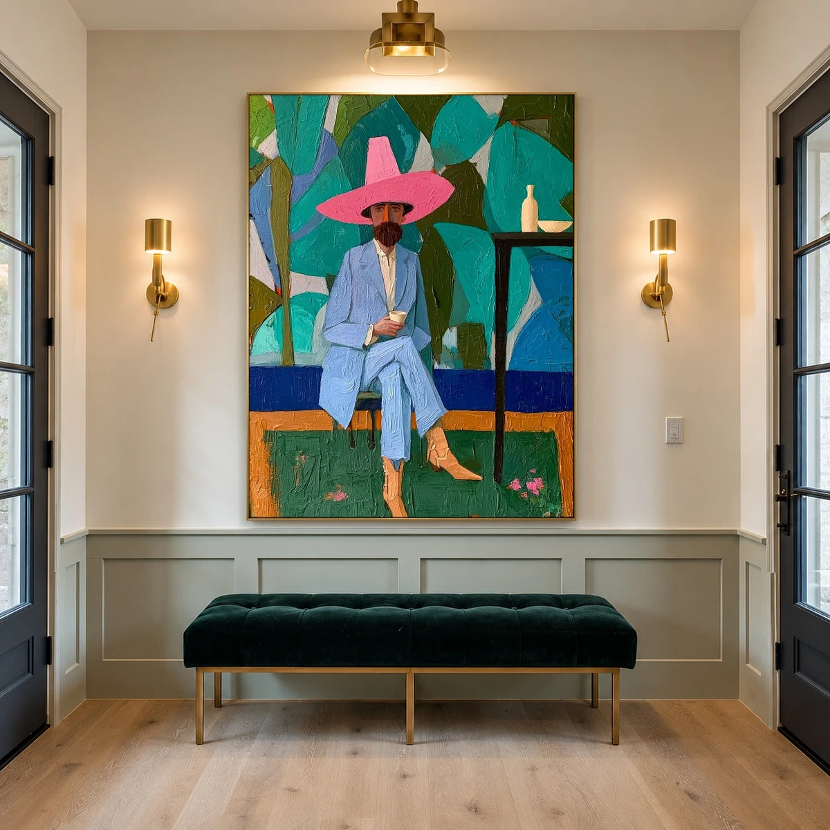 Pink Hat Garden Hour — artwork in an interior setting 6