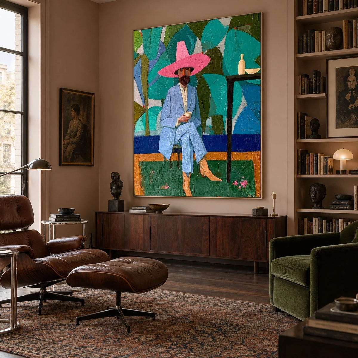 Pink Hat Garden Hour — artwork in an interior setting 7