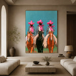 Pink Hats Ride Together — artwork in an interior setting 3
