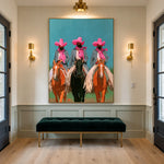 Pink Hats Ride Together — artwork in an interior setting 6