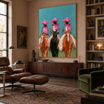 Pink Hats Ride Together — artwork in an interior setting 7