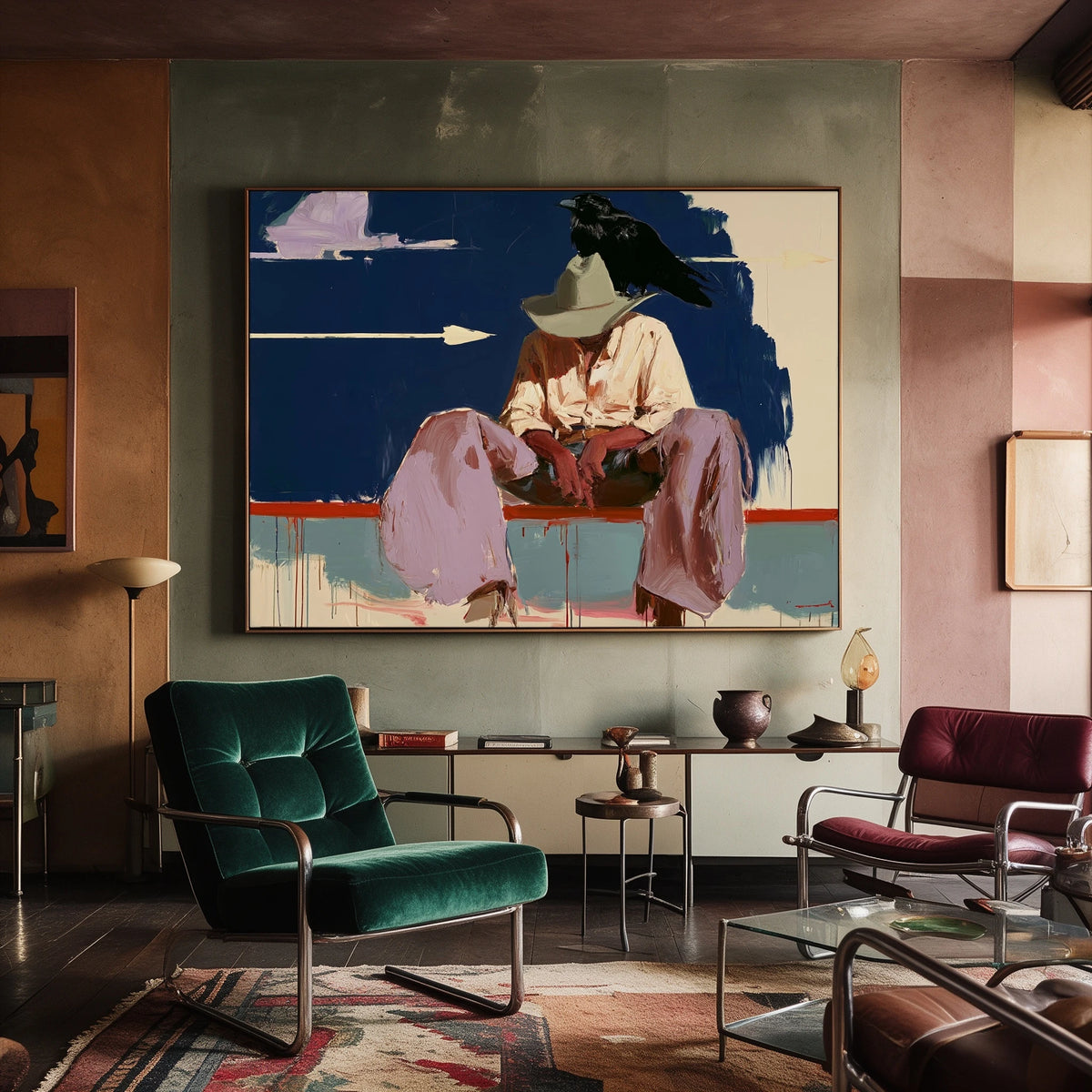 Rest After the Trail — artwork in an interior setting 8