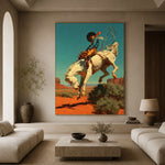 Rope Against Turquoise — front view in a living space