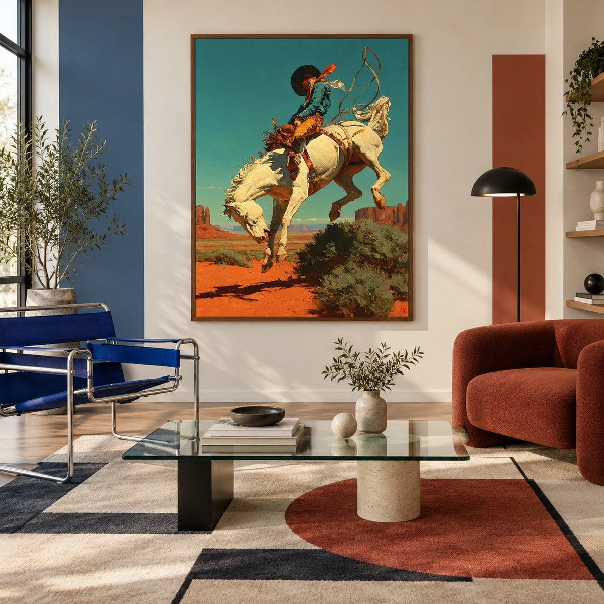 Rope Against Turquoise — artwork in an interior setting 4