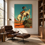 Rope Against Turquoise — artwork in an interior setting 5