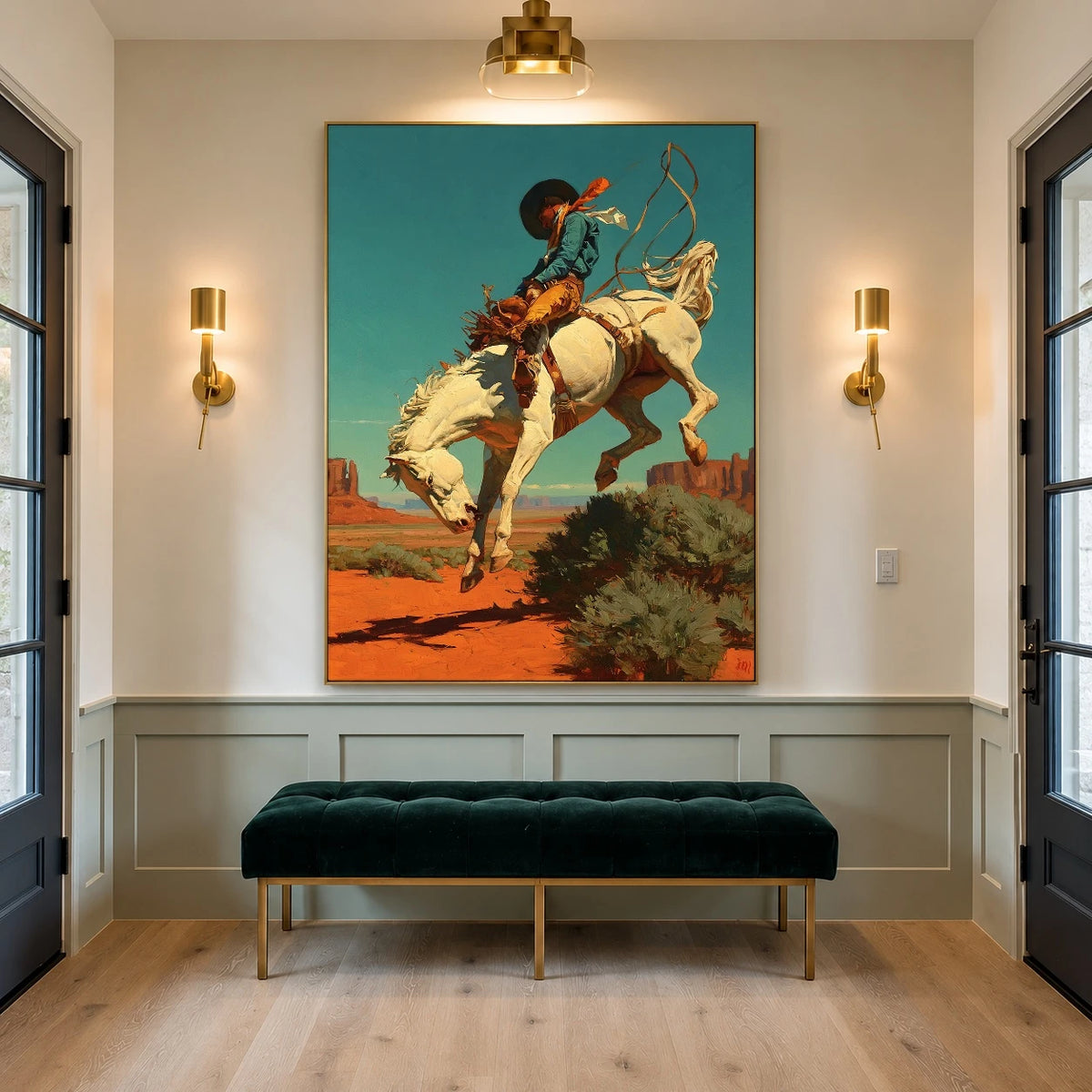 Rope Against Turquoise — artwork in an interior setting 6