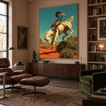 Rope Against Turquoise — artwork in an interior setting 7