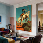 Rope Against Turquoise — artwork in an interior setting 8