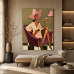 Rosé in the Armchair — front view in a living space