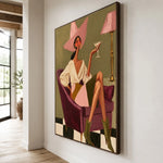 Rosé in the Armchair — side view of the artwork