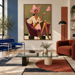 Rosé in the Armchair — artwork in an interior setting 4