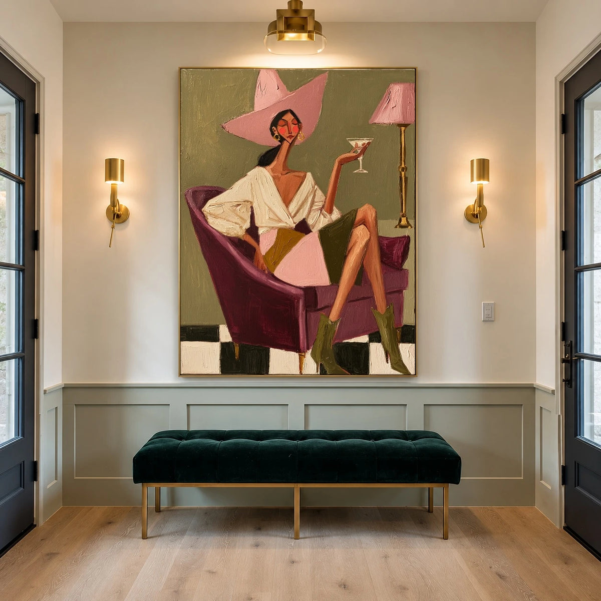 Rosé in the Armchair — artwork in an interior setting 6