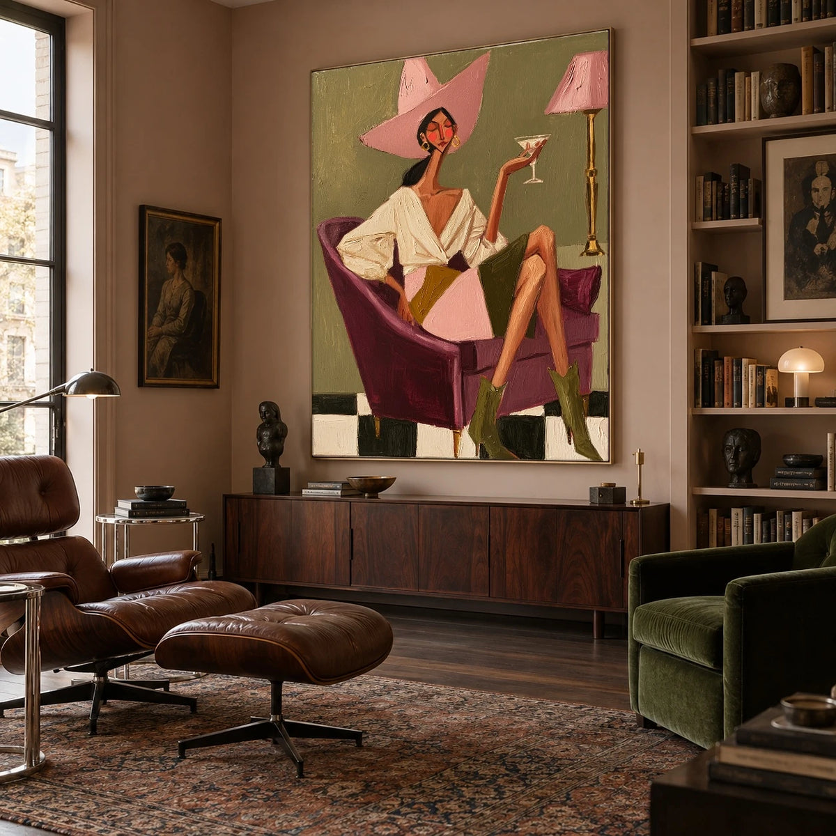 Rosé in the Armchair — artwork in an interior setting 7