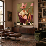 Rosé in the Armchair — artwork in an interior setting 7
