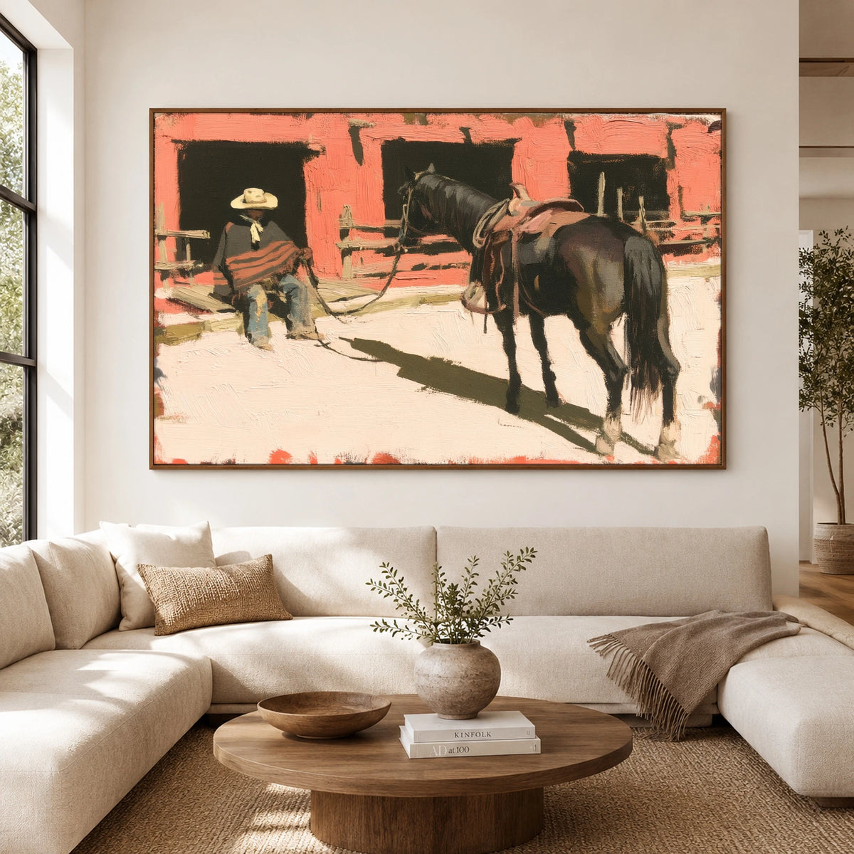 Shade Beside the Barn — front view in a living space