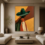 Shade in Emerald — front view in a living space
