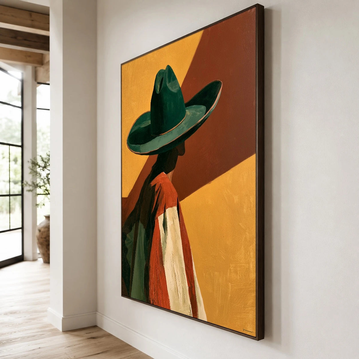 Shade in Emerald — side view of the artwork