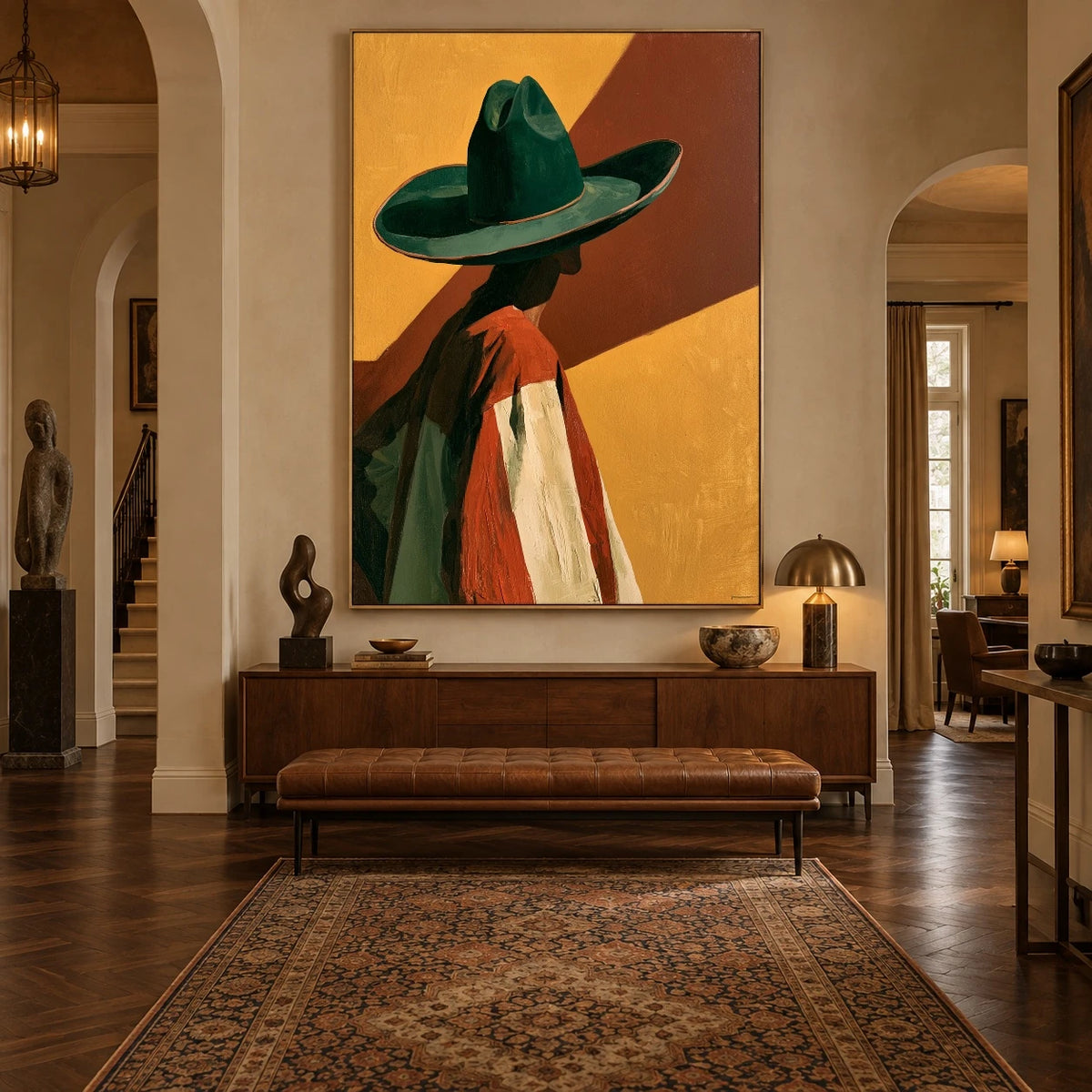 Shade in Emerald — artwork in an interior setting 7