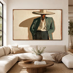 Shadow of the Brim — front view in a living space