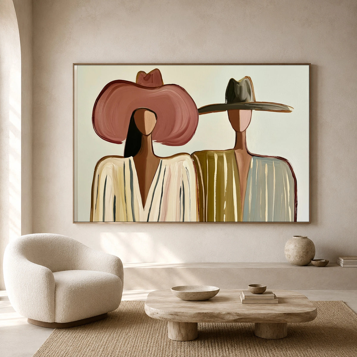 Side by Side Westward — front view in a living space