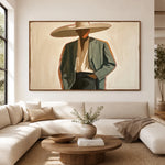 Stillness in Sage — front view in a living space