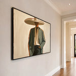Stillness in Sage — side view of the artwork
