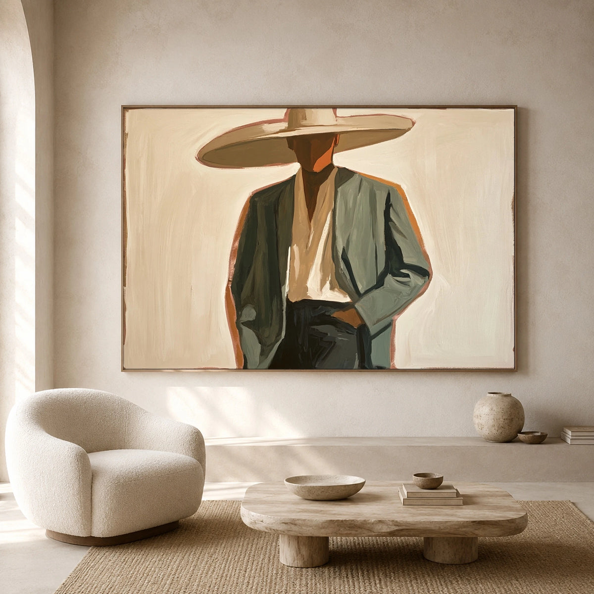 Stillness in Sage — artwork in an interior setting 3