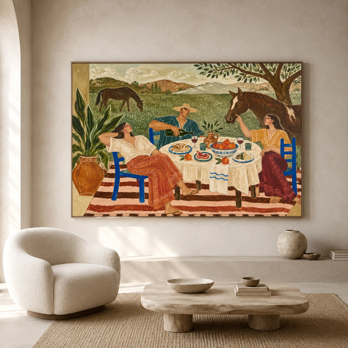 Supper Beyond the Fence — front view in a living space