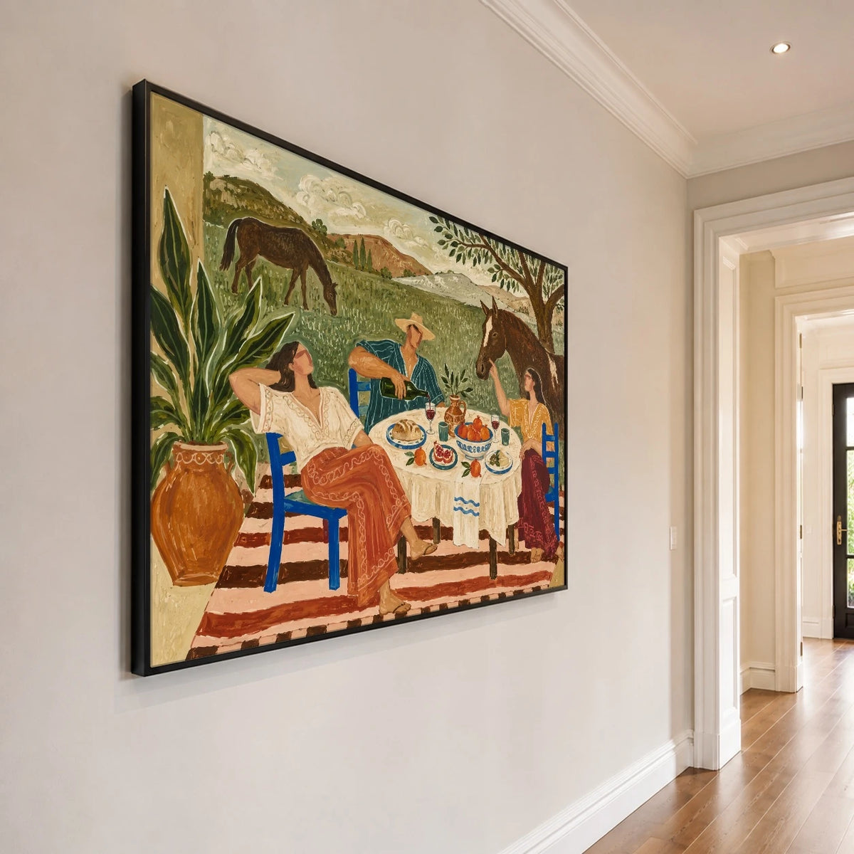 Supper Beyond the Fence — side view of the artwork