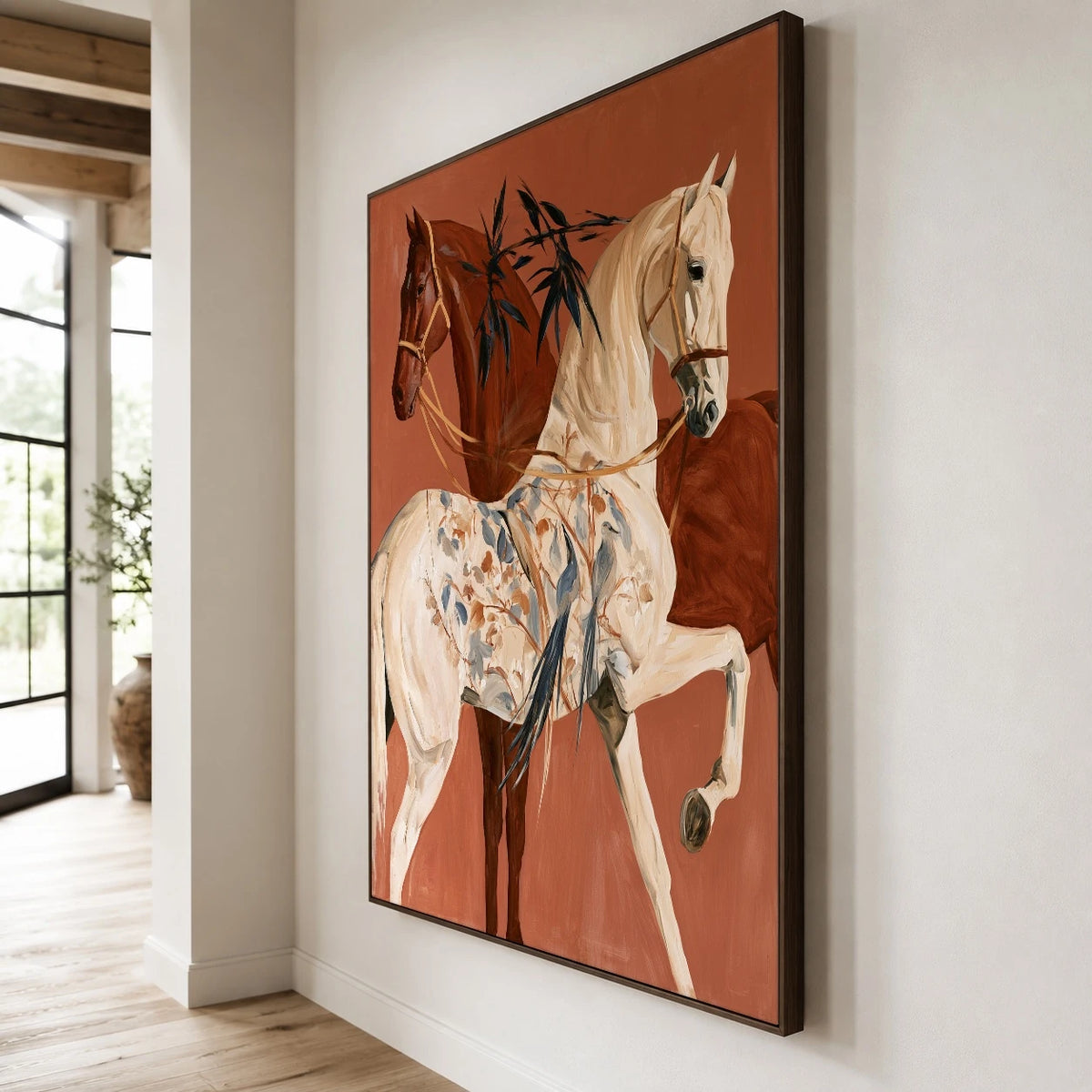 The Botanical Riders — side view of the artwork