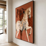 The Botanical Riders — side view of the artwork
