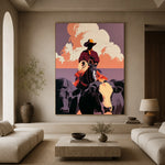 The Cloudtop Cattle Drive — front view in a living space