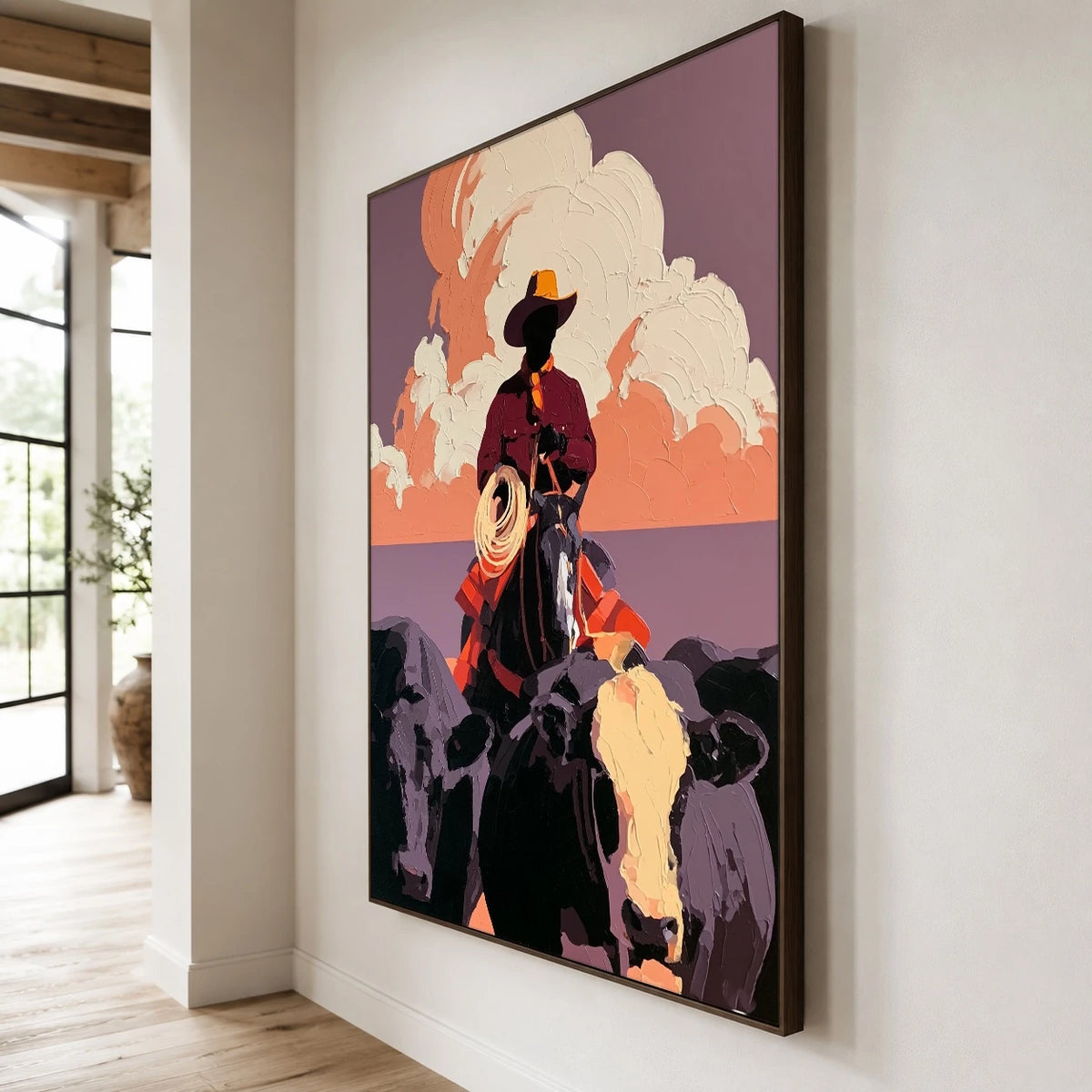 The Cloudtop Cattle Drive — side view of the artwork