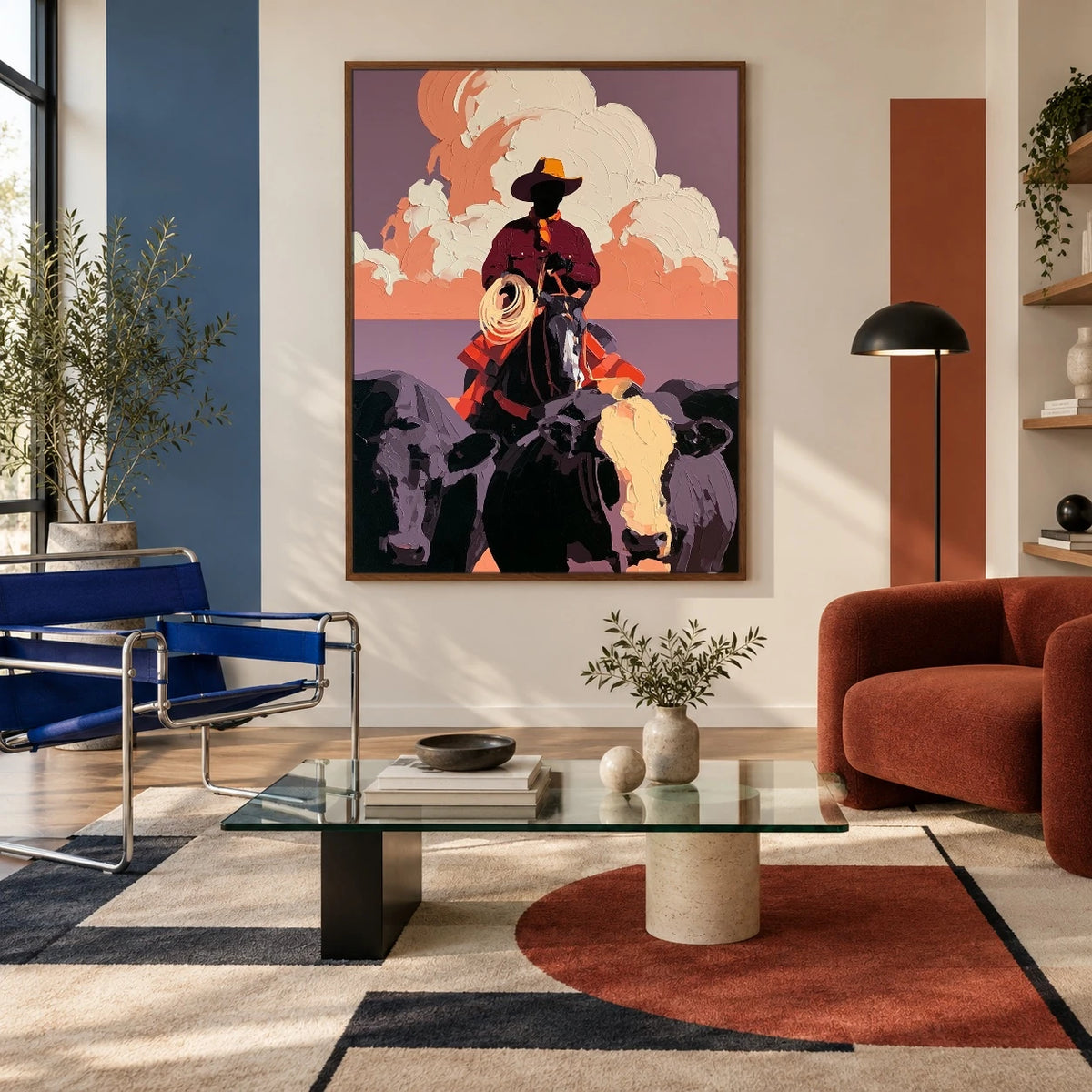 The Cloudtop Cattle Drive — artwork in an interior setting 4
