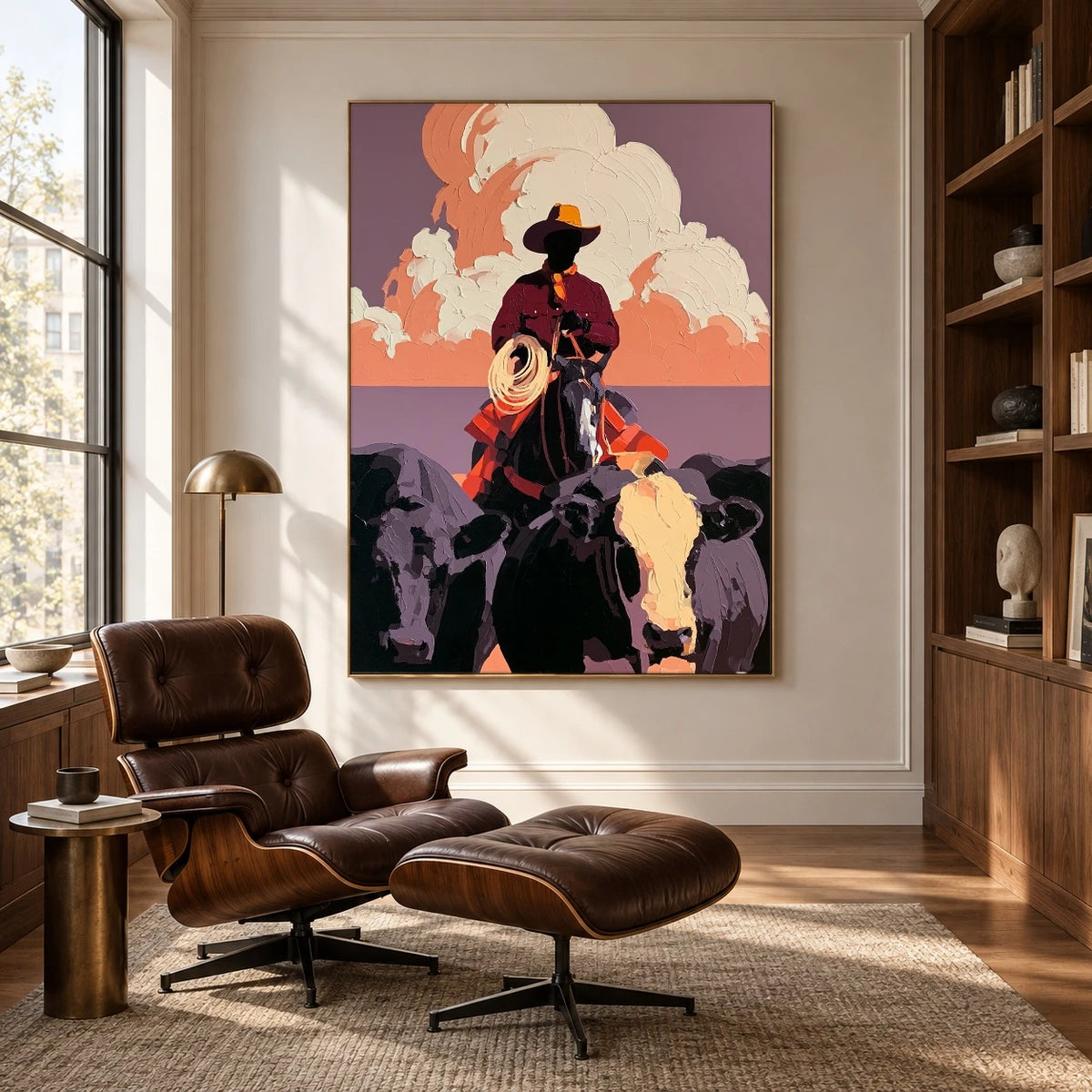The Cloudtop Cattle Drive — artwork in an interior setting 5