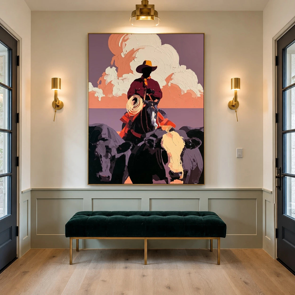 The Cloudtop Cattle Drive — artwork in an interior setting 6