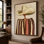 The Cream Hat Stranger — side view of the artwork
