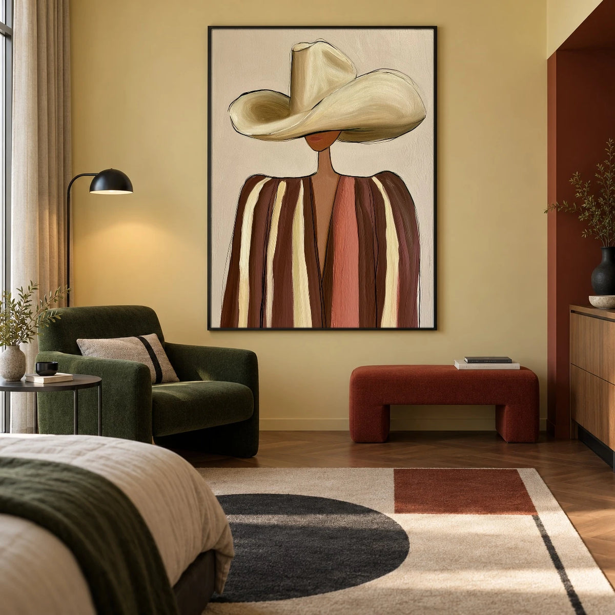 The Cream Hat Stranger — artwork in an interior setting 4
