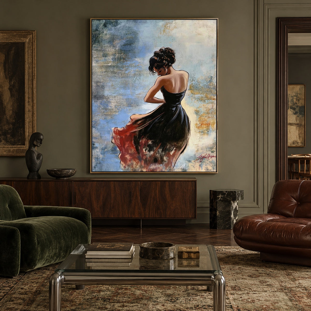 The Crimson Hem — artwork in an interior setting 5
