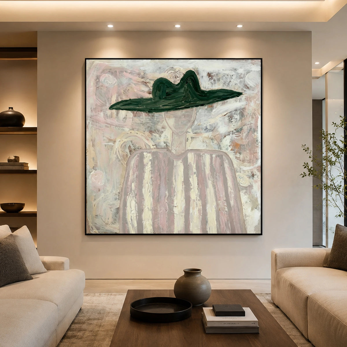 The Emerald Hat — front view in a living space