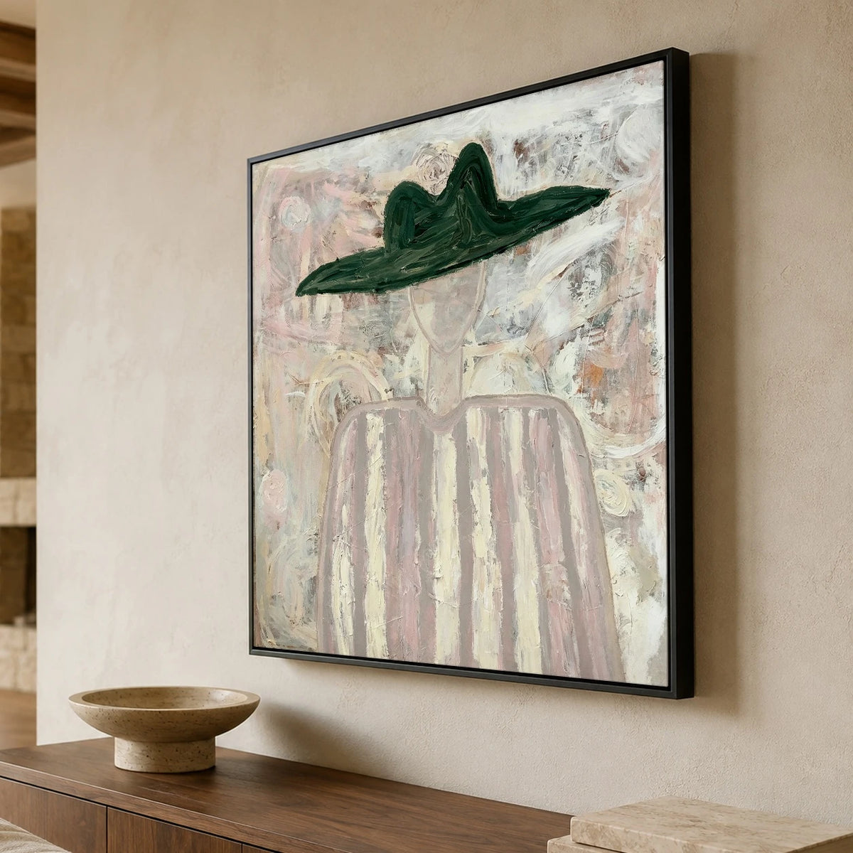 The Emerald Hat — side view of the artwork