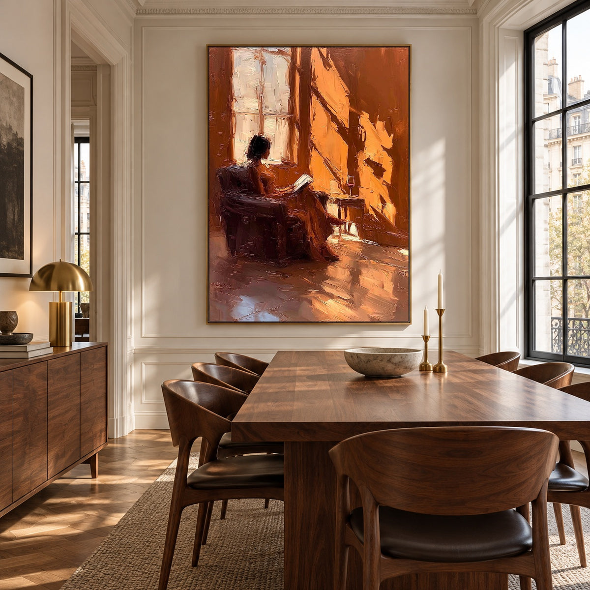 The Hour of Amber — side view of the artwork