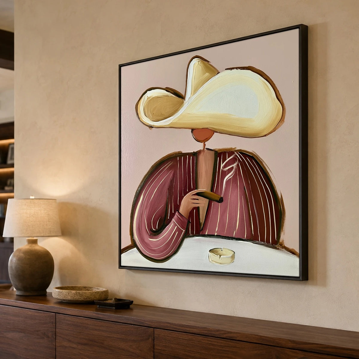 The Last Slow Sip — side view of the artwork