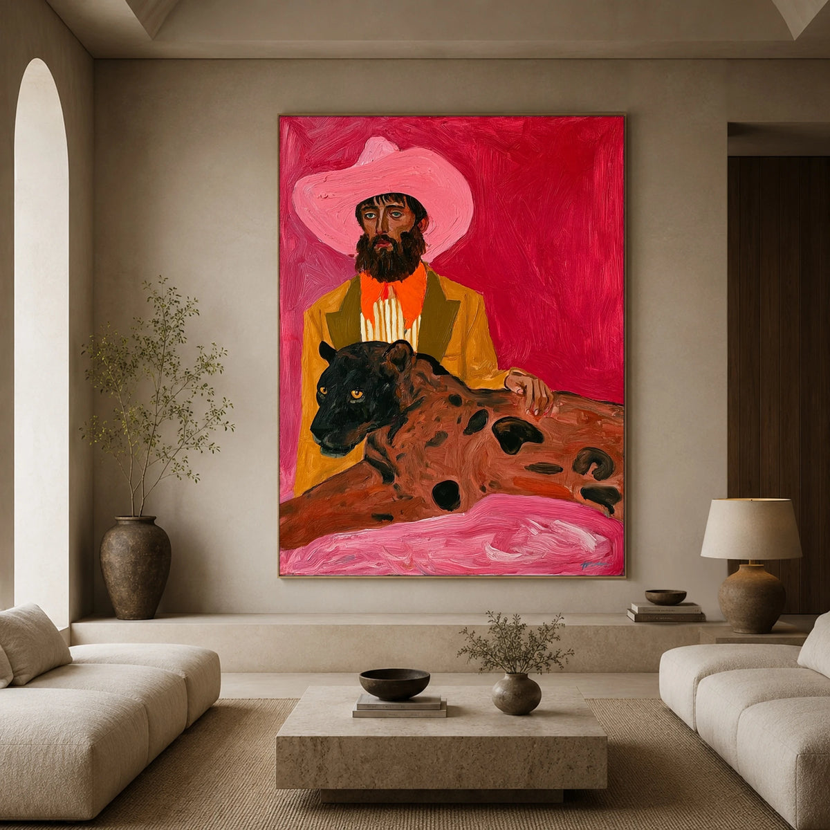 The Leopard's Companion — front view in a living space