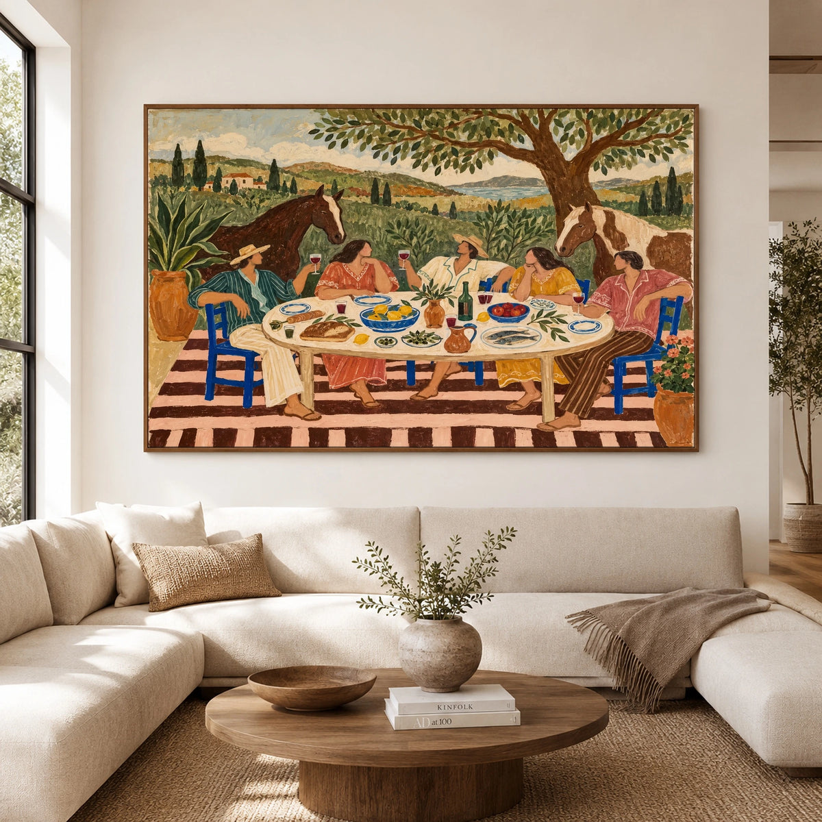 The Long Country Lunch — front view in a living space