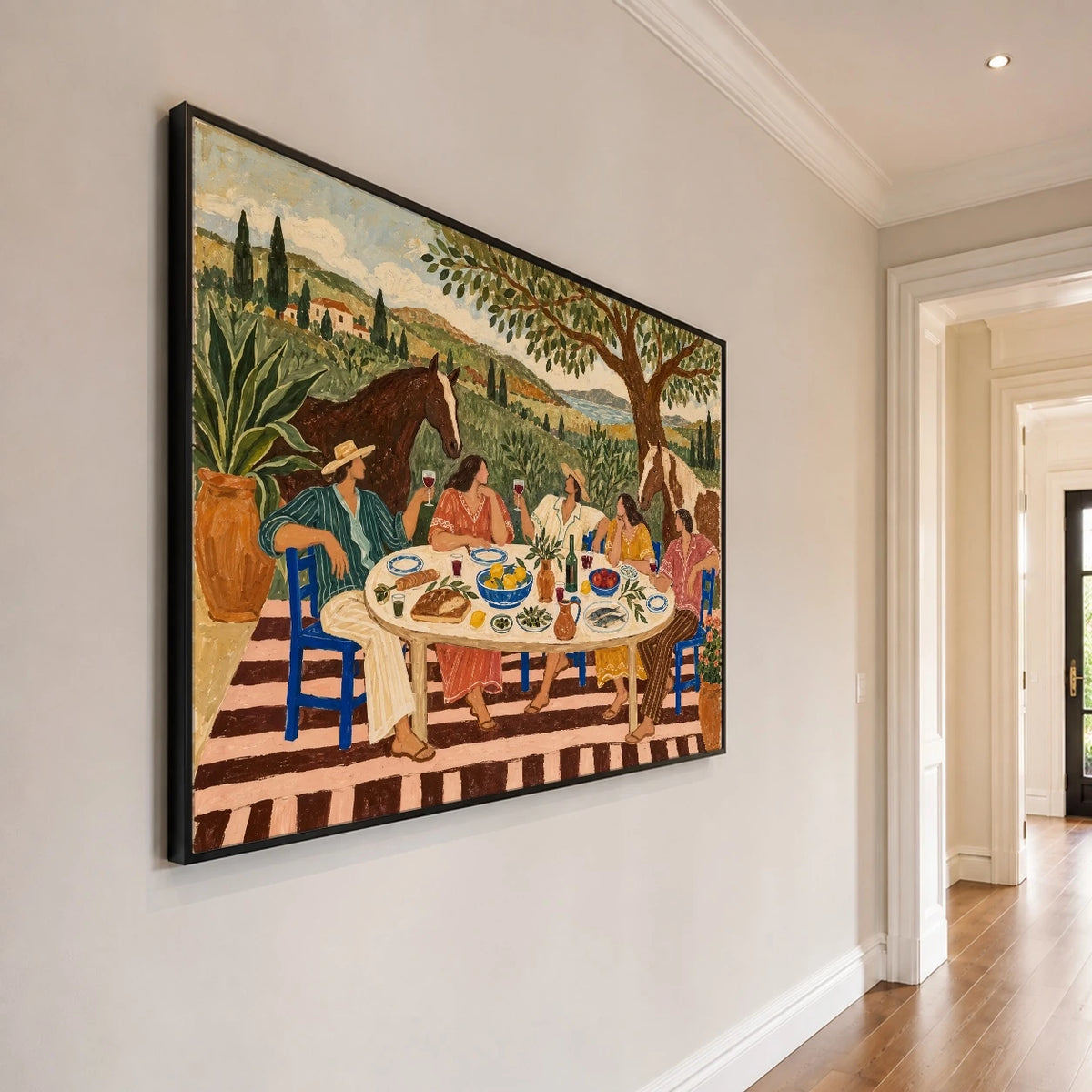 The Long Country Lunch — side view of the artwork
